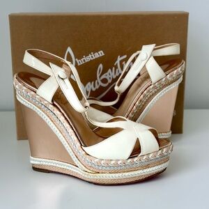 Christian Loubiutin wedges white women sandals 39
